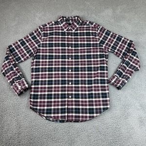 American Eagle Shirt Medium Red Plaid Seriously Soft Classic‎ Fit Button Up AEO